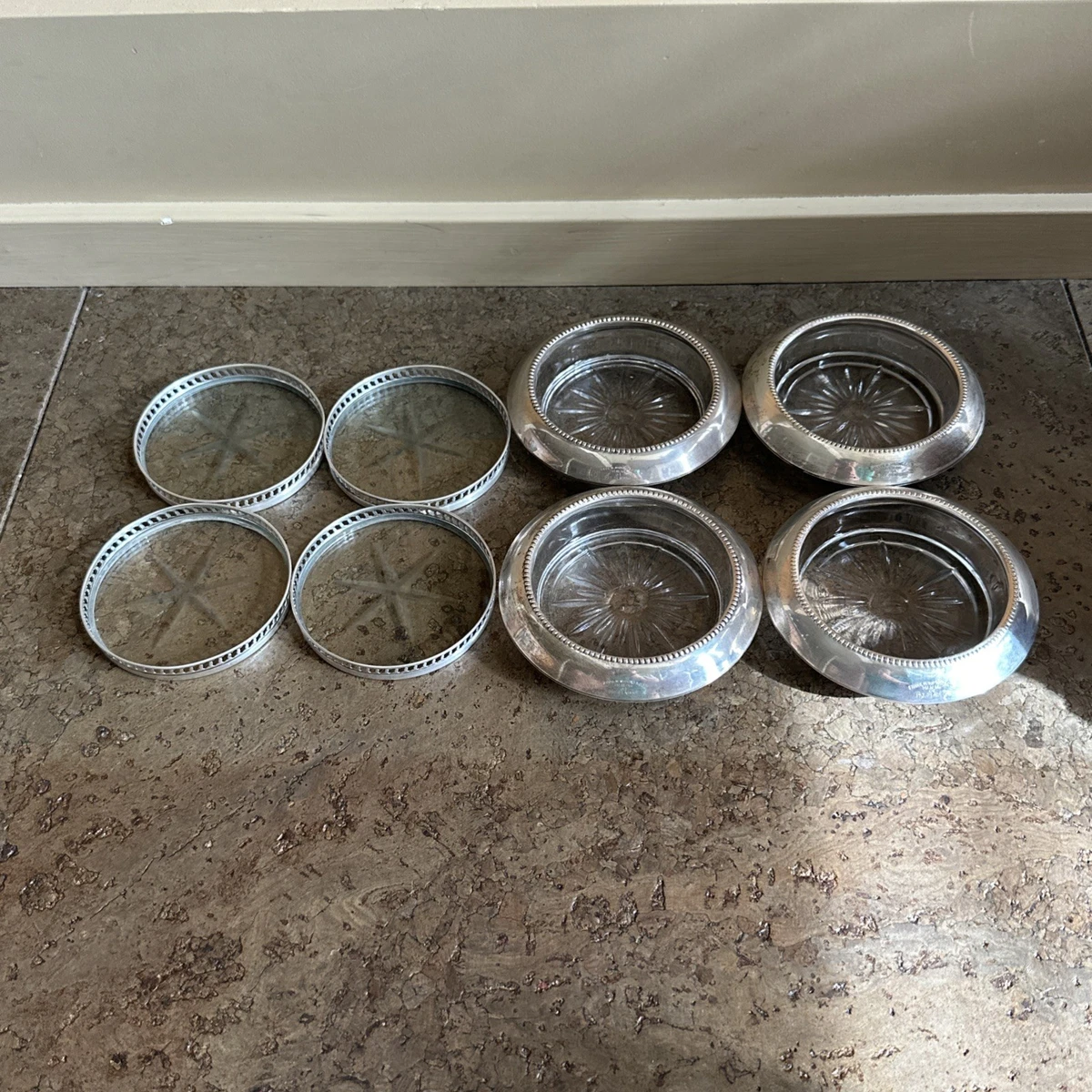 Frank M. Whiting Antique US Sterling Silver Dishes & Coasters for