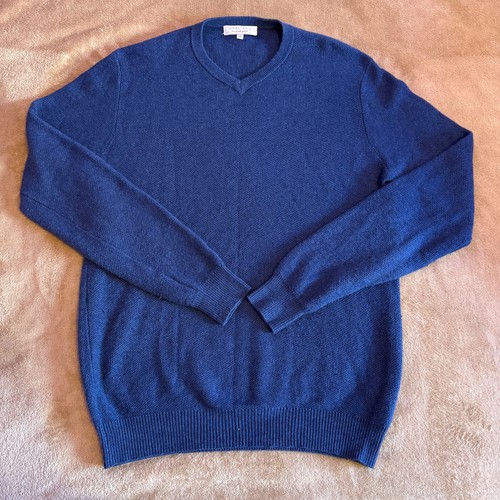 Nigel Hall Pullover Merinowolle Kaschmir Mischung Blau Langarm Größe M - Bild 6 von 9