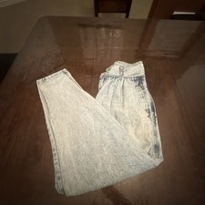 VINTAGE JORDACHE STUDIOS ACID WASH PLEATED JEANS Sz 12 HIGH WAIST MOM 80's