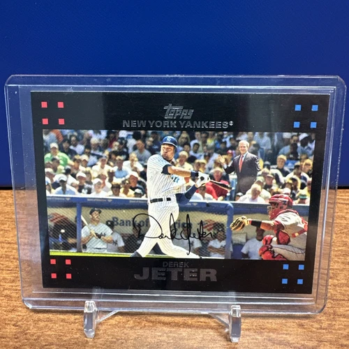 2007 topps derek jeter George Bush And Mickey mantle In The Background 