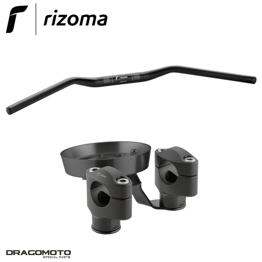 Guidon Ducati Scrambler 800 Icon Rizoma Noir pour vos virées et trajets urbains