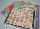 US ACCUMULATION OF 425+ COLUMBIAN STATIONERY CUT SQUARES & 5 ENVELOPES