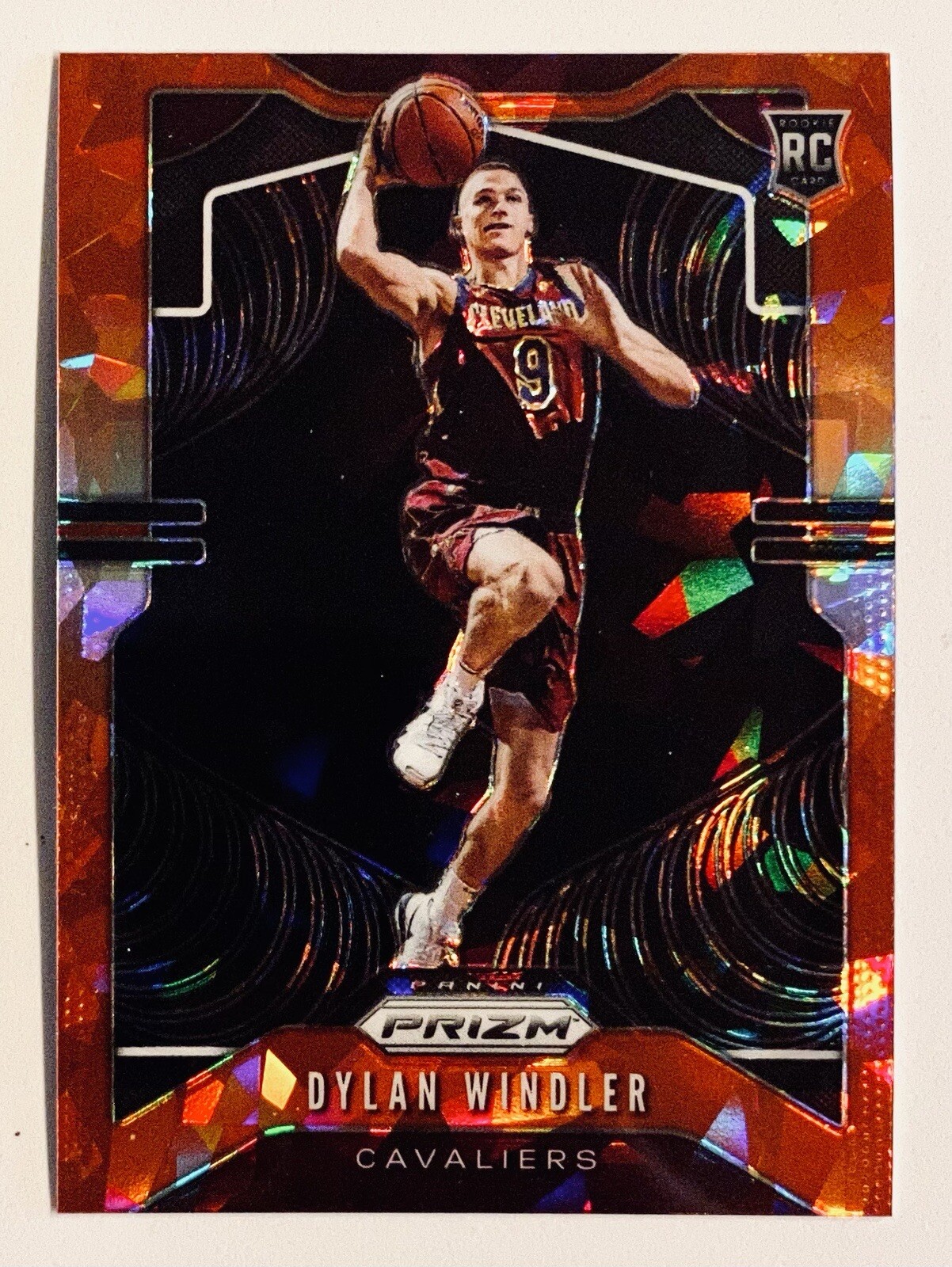 2019-20 Prizm Dylan Windler Red Cracked Ice Prizm Refractor Rookie SP RC Cavs