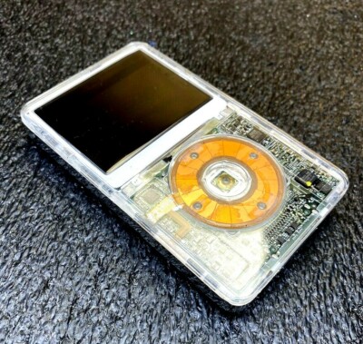 Apple iPod Video Classic 5th Generation 128GB Clear Front Great