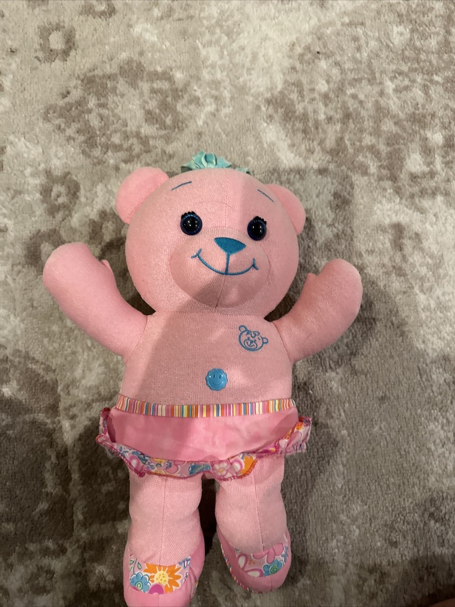 Vintage Doodle Bear Pink Stuffed Teddy Plush Toy 18