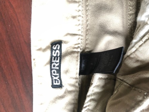 Womens Express Khaki Shorts 2 Cotton - Picture 3 of 3