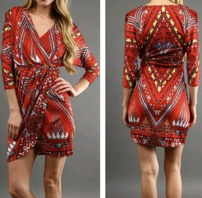 mara hoffman red drop waist dress sophie dress main image 1