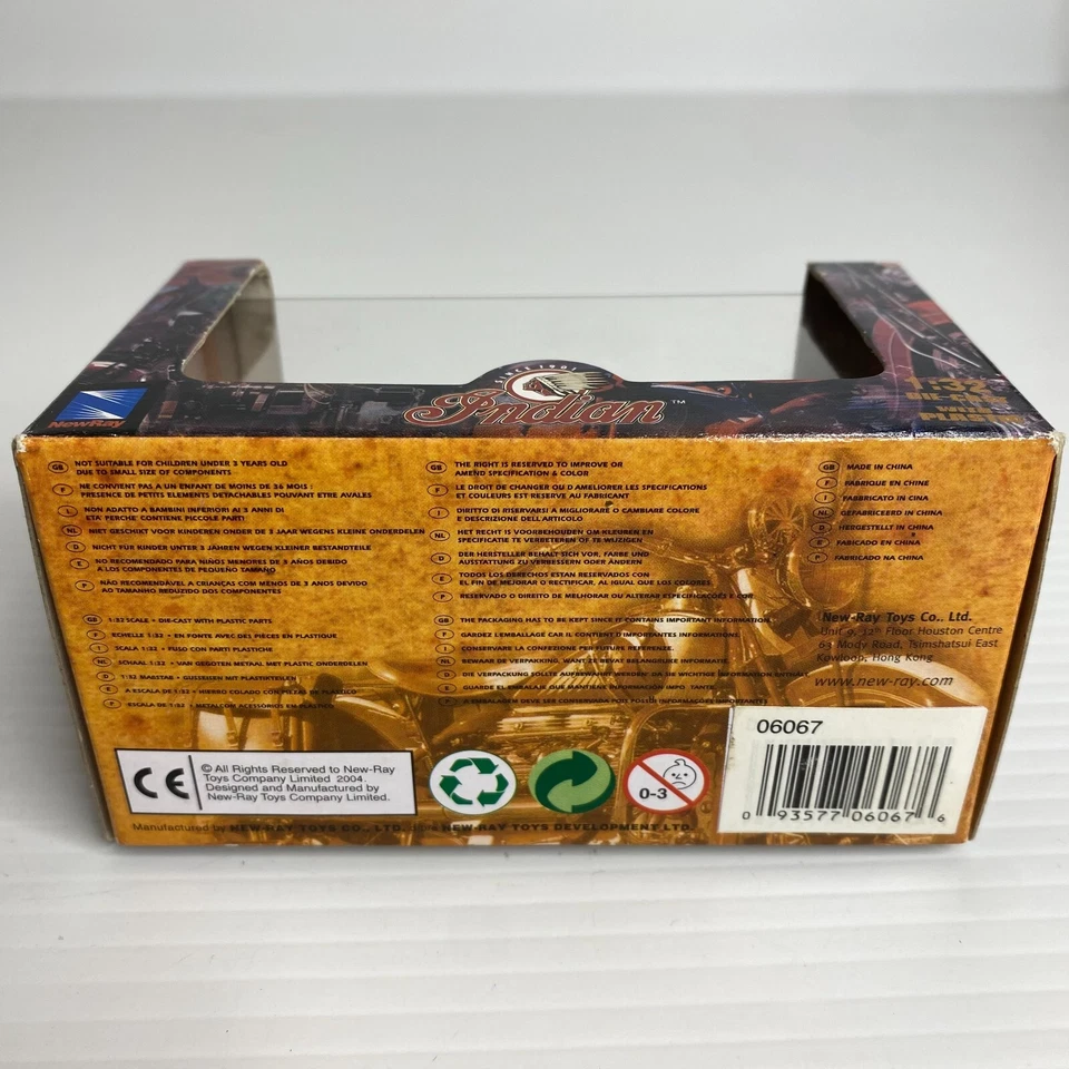 New Ray Indian V-2 (1912) Diecast Motorcycle Model Toy In Box Motorbike 1:32 - Image 4 of 4