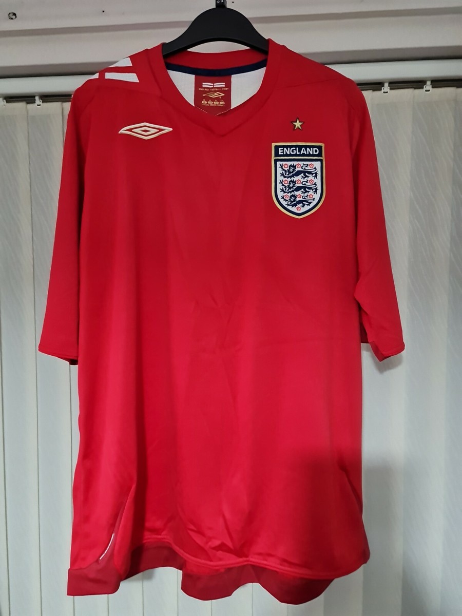 ENGLAND UMBRO RED 06-08 AWAY SHIRT XL | eBay UK
