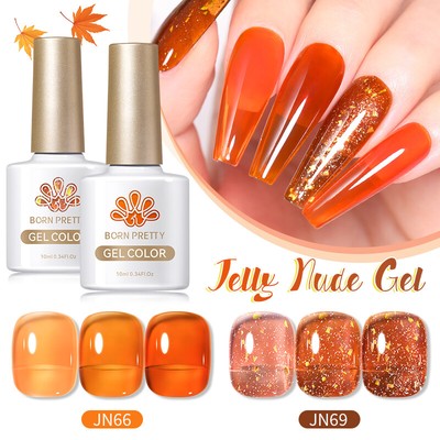 BORN PRETTY 10ml New Arrival Jelly Nude Gel Nail Polish 74 Colors Autumn Winter