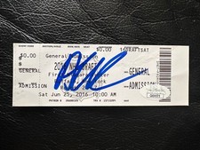 Alex Debrincat Signed 2016 NHL DRAFT  TICKET  JSA  COA   CA04575