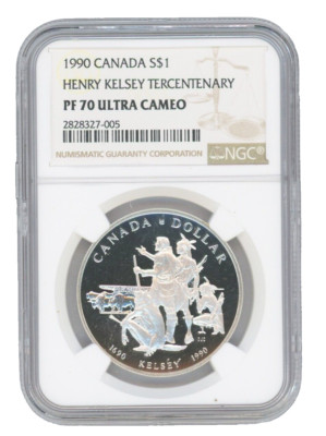 Canada 1990 Silver Dollar Henry Kelsey NGC PF 70 Ultra Cameo | eBay