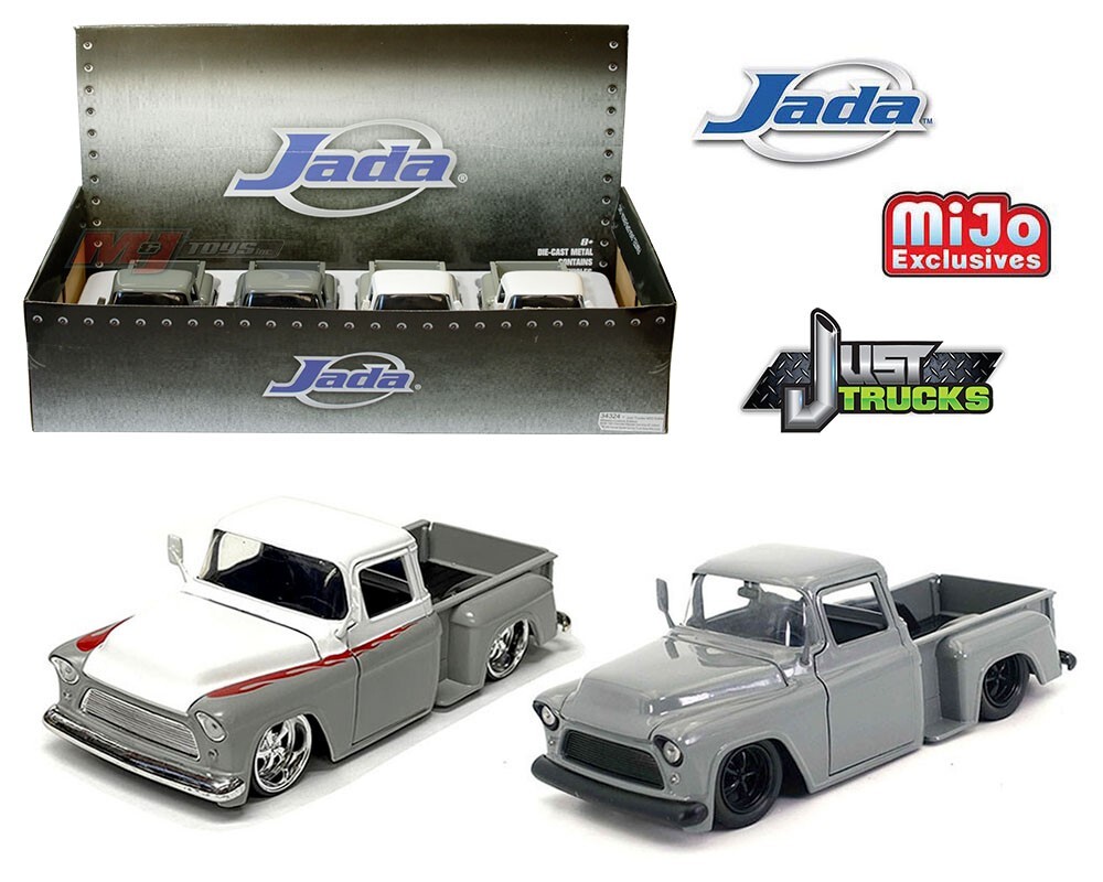 Jada/’55 Chevyシボレー StepSideステップサイド 1/24 Jada 1955 Chevrolet Stepside Pickup Truck Matt Blue, 1/24