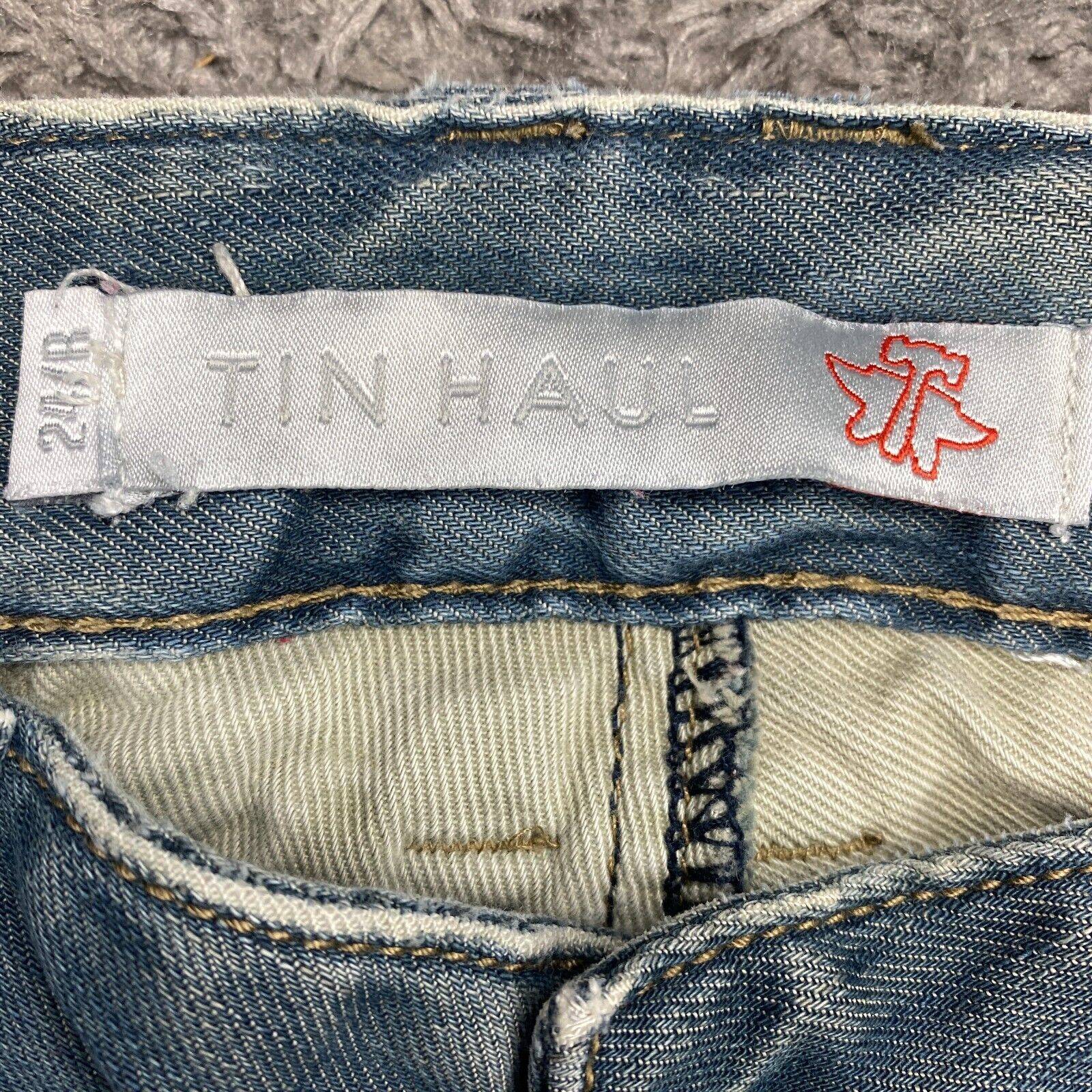 Tin Haul Western Jeans Womens 26x32 Light Blue De… - image 15