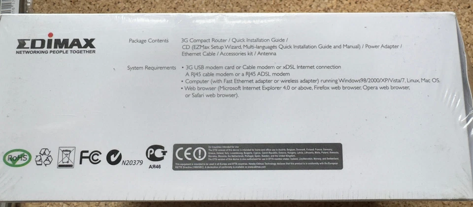 Edimax 3G-6200nL 150Mbps Wireless 3G Compact Router - Bild 3 von 3