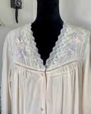Night Gown Peignoir Vintage Barbizon Nightgown Robe 2 Piece Set Pink M/L