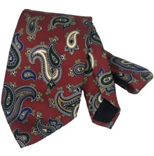 Brooks Brothers Makers Paisley Men's All Silk Tie Made in USA 58"