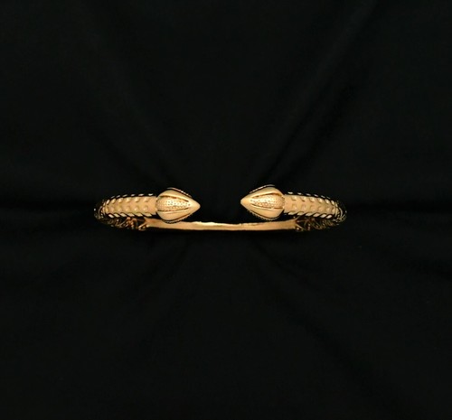 Gold Acorn West Indian Bangle | Large - Picture 2 of 2