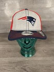New England Patriots New Era 39Thirty White-Blue Flex Cap Hat Medium-Large Nwt