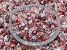 Fire Quartz Semi Tumbled Gemstone Mini Chips 5 - 11 mm, Wholesale Bulk Lot