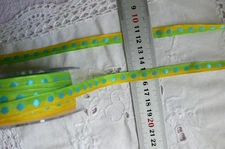 AQUA & PARROT GREEN Polyester 5-10mm Wide - 2 3 & 5 Metres 6 Design Style Choice