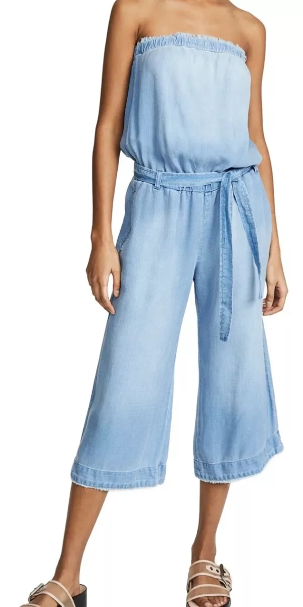 Bella dahl strapless frayed jumpsuit new arrivals