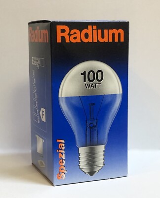 RADIUM DECOR A GLÜHLAMPE KUPPENVERSPIEGELT SILBER KOPFSPIEGEL E27 100W DIMMBAR