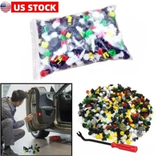 500PCS Car Fastener Door Panel Bumper Fender Liner Clips W/Removal Tool Trim Kit