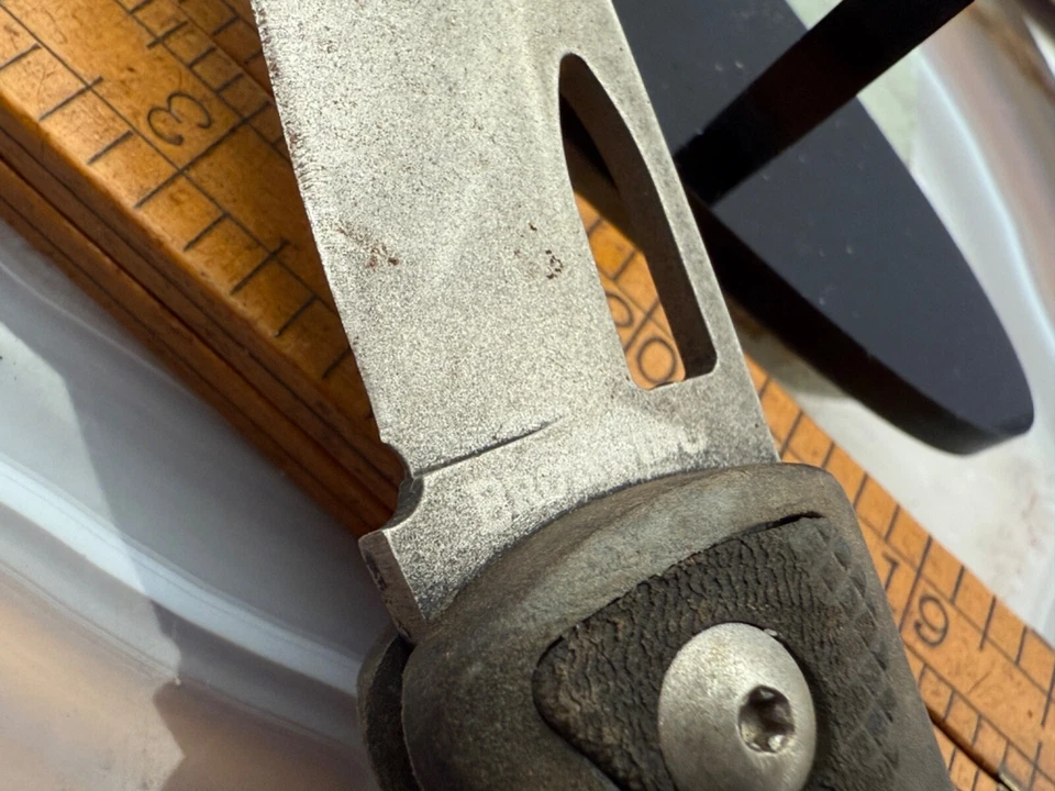 Rare Browning Italy Folding Single Blade Hunter Lockback  Rubber handles--736.25 - Image 3 of 4