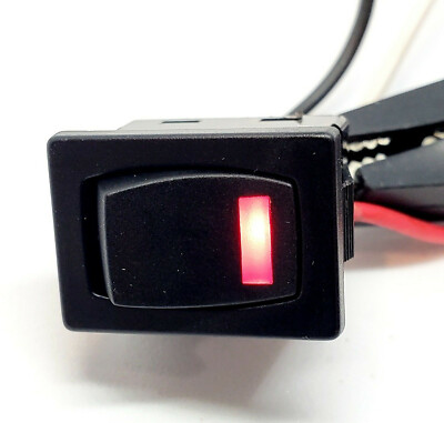 3 Pcs, Light Country SPST Lit Red Mini Snap-In Rocker Switch, 6A 250VAC - Foto 4