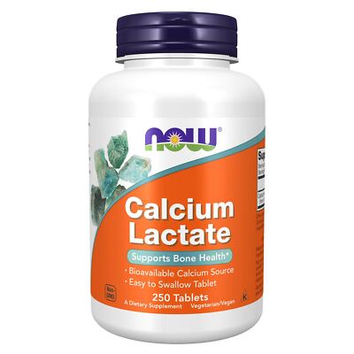 NOW FOODS Calcium Lactate 250 Tablets