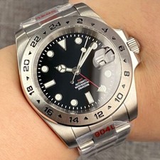 39mm Tandorio Sterile Black Dial Japan NH34A GMT Automatic Mens Wristwatch watch