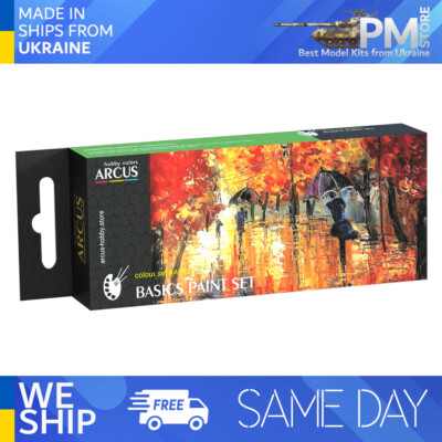 Arcus A0001 Paints set Basics Paint Set 6 colors in set 10ml
