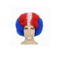 Patriotic Afro - Team Spirit Sport Wig - Costume Accessory - One Size