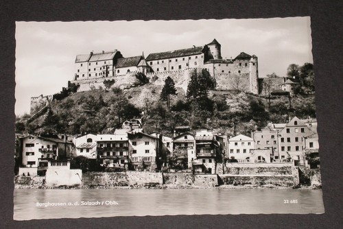 128) Sehr schöne Ansicht von Burghausen Burg a.d. Salzach mit Fluß Echt-Foto