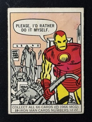 1966 Marvel Super Heroes Donruss #19 Iron Man - Rookie Set