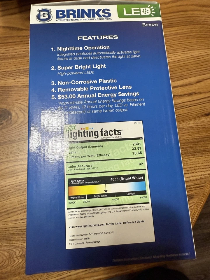 Brink's LED Dusk to Dawn Motion-Activated Security Light - Image 3 of 4