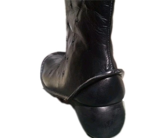 Zapatos de salón Mary Jane rojos de cuero liso elección irregular cosidos a mano Uk5 nuevos en caja raros - Imagen 10 de 19