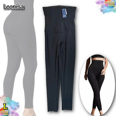 NWT Leonisa Women's L Extra High Waisted Firm Compression Leggings 012901, Black