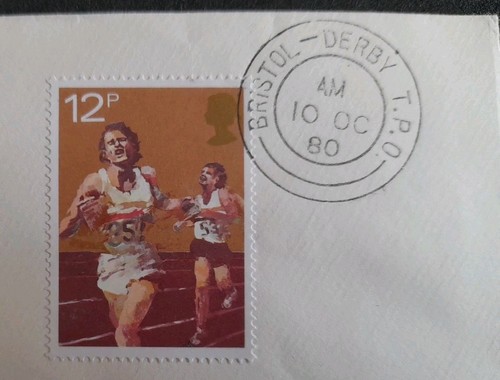1980 Bristol - Derby TPO Travelling Post Office Stamped Cover - Picture 2 of 3