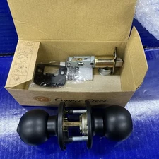 Copper Creek Egg Privacy Bed & Bath Door Knob In Black Coated #1123