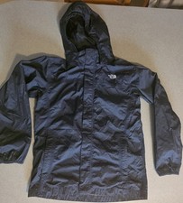 The North Face Boys Hooded Lightweight Full Zip Black Jacket Size L 14-16