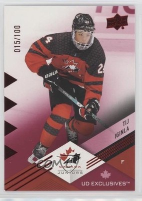2024 Upper Deck Team Canada Juniors Exclusives 15/100 Tij Iginla #67 2y5