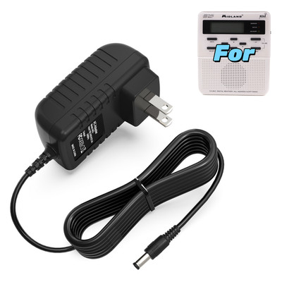 AC/DC Adapter for Midland WR-100 WR-100B WR100 WR100B Weather Alert Radio Power