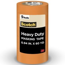 3M 92845 Maskingtape, Crepepaper, Org, 60-1/8Ydl, Pk9