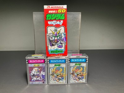 80s-90s Morinaga SD Gundam Mobile One-Touch Candy Toy w/ 4 Boxes