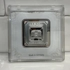Geiger Edelmetalle 50 gram .999 Fine Silver Square Bar Made In Germany Assay COA