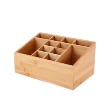 Better Homes  Gardens 12-Compartment Bamboo Bathroom Organizer, Brown