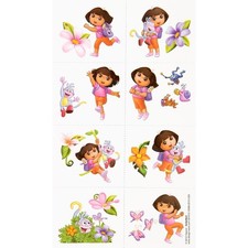 Dora Flower Adventure Explorer Nick Kids Birthday Party Favor Temporary Tattoos