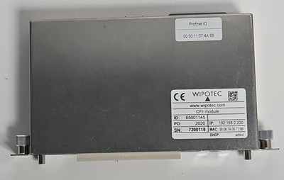 Wipotec MMS 65001145 CFI Module Multilane Slot Stainless Profinet IO System Unit